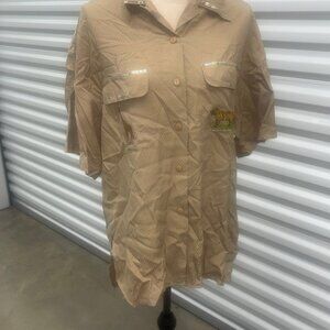 Handcrafted by Mardel Safari Embroidered Blouse (M)